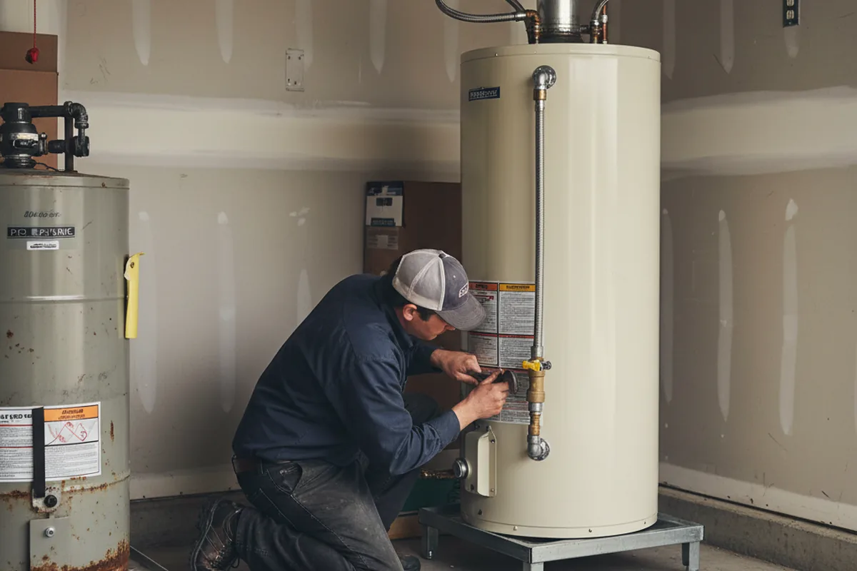 Water heater and shutoff valve replacement in Prentiss